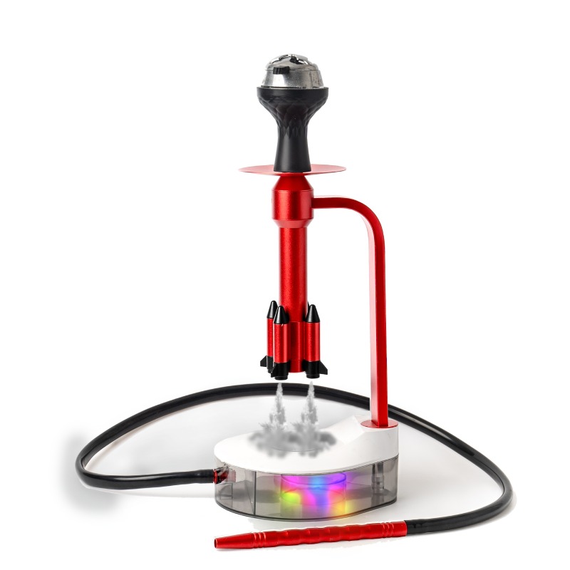 Rocket Shisha Red with Accessories kaloud mouth tips led light