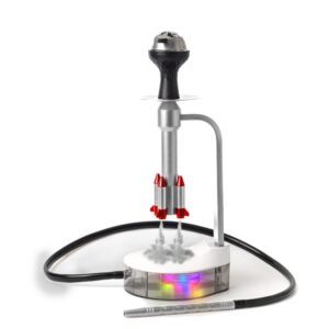 Rocket Shisha Silver with Accessories kaloud mouth tips led light