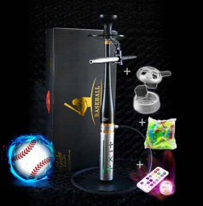 Shisha baseball - Hookah Sport Fashion . Game narghile in Cyprus with LED Light remote control Kaloud and Mouth Tips - Color Silver